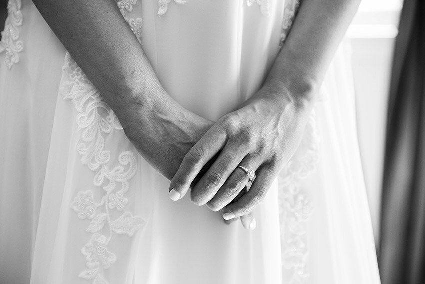Detail of Bride's hands &amp; ring