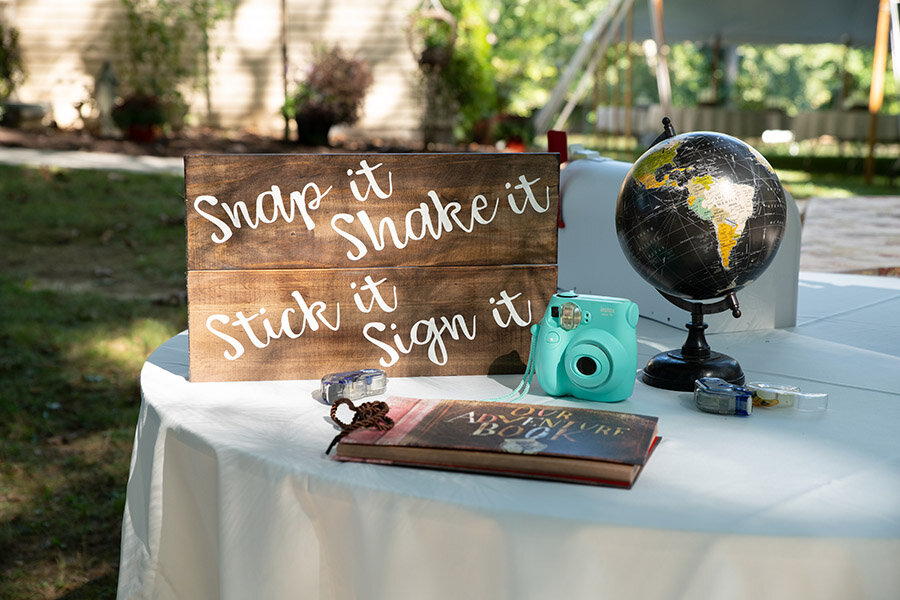 Details of DIY photo booth