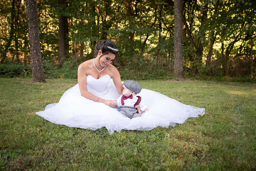 Bride with her ring bearer