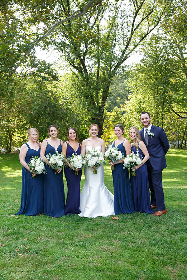 Bridesmaids with Bride at Riverdale Manor