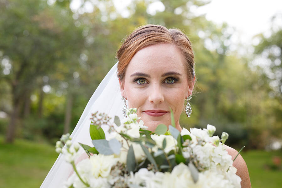 Bride with Bouquet at Riverdale Manor