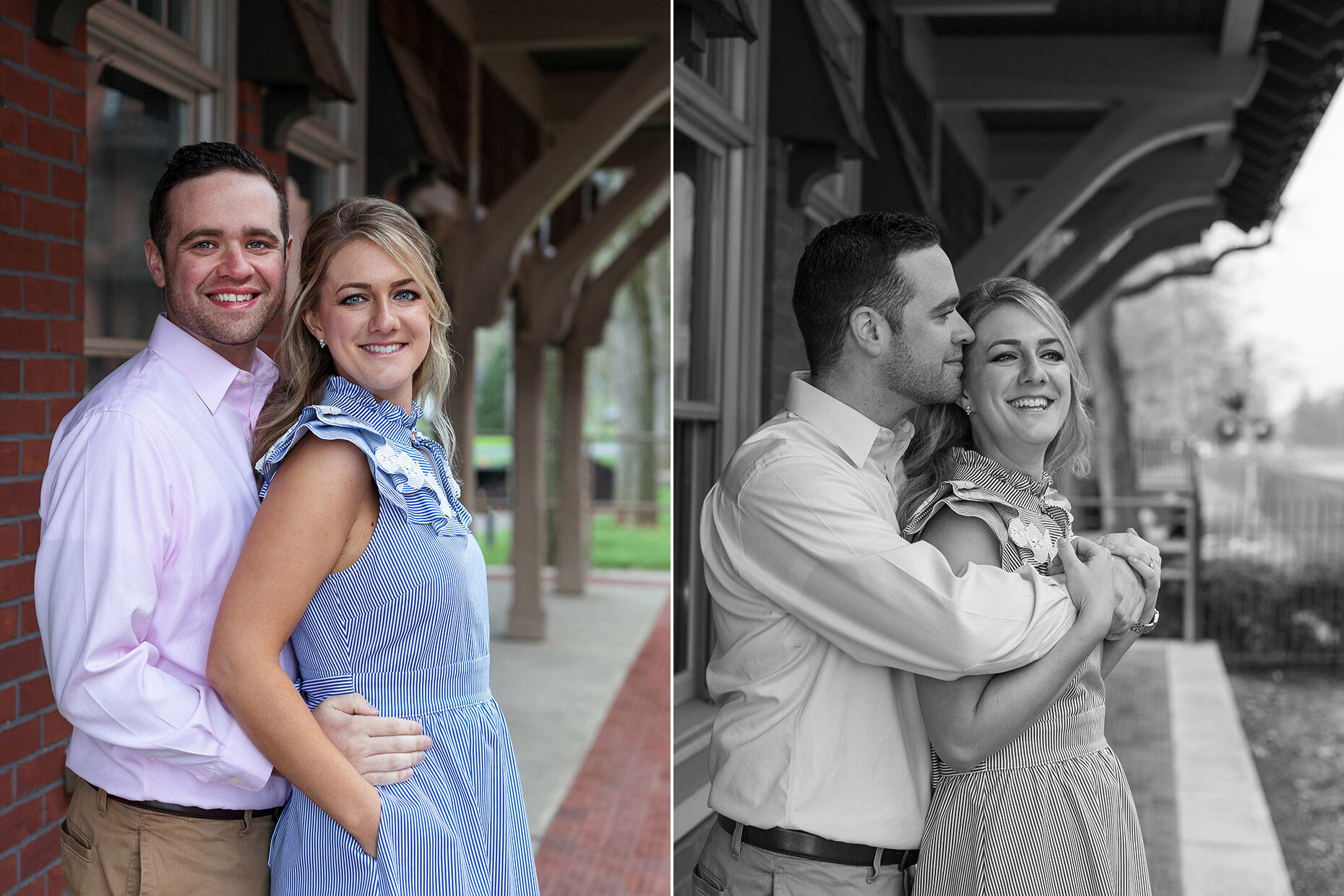 Brianne & Andrew Engagement Session Train Station