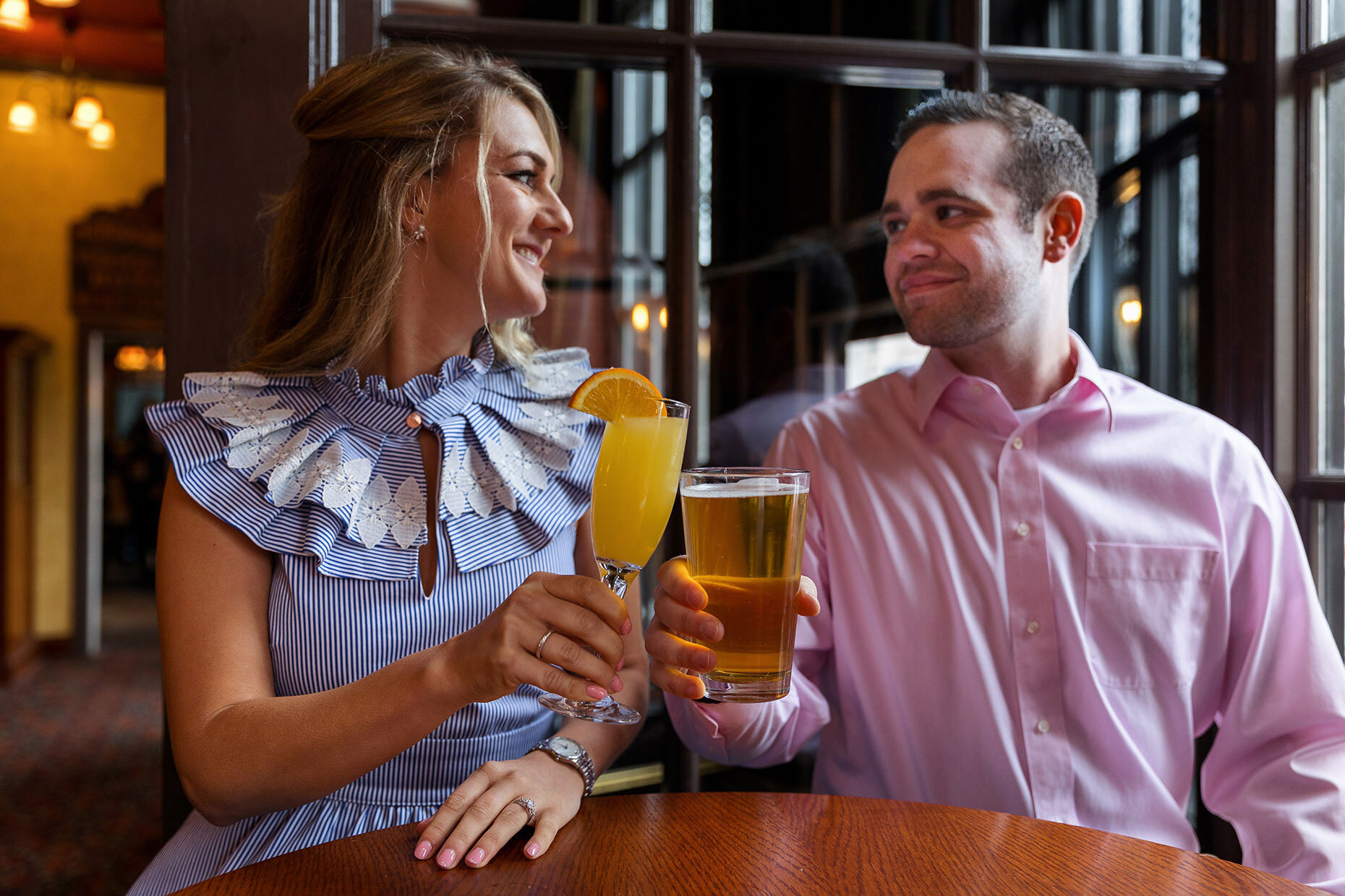 Cheers to being engaged at Bulls Head Public House Lititz, PA