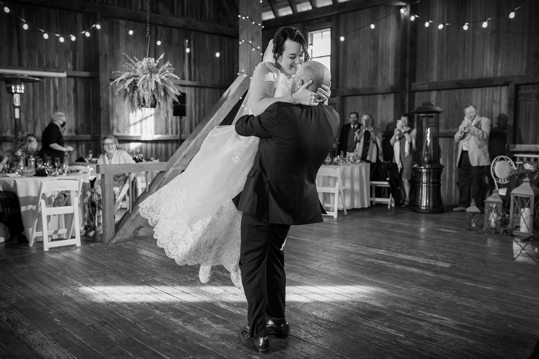 Black and white first dance ballroom dancing