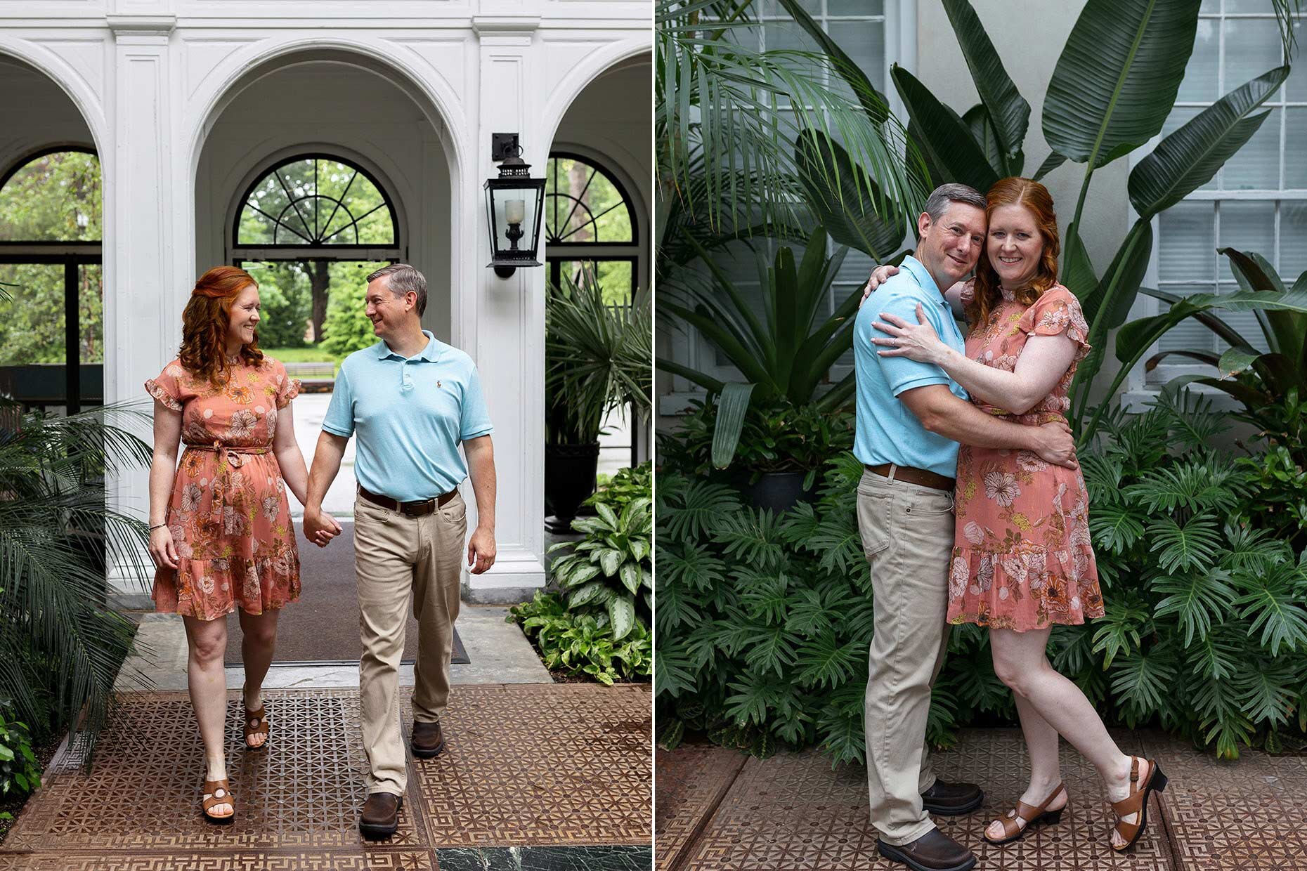 Mary &amp; Dan at the Pierce-du Pont House Courtyard at Longwood Gardens Kennett Square, PA