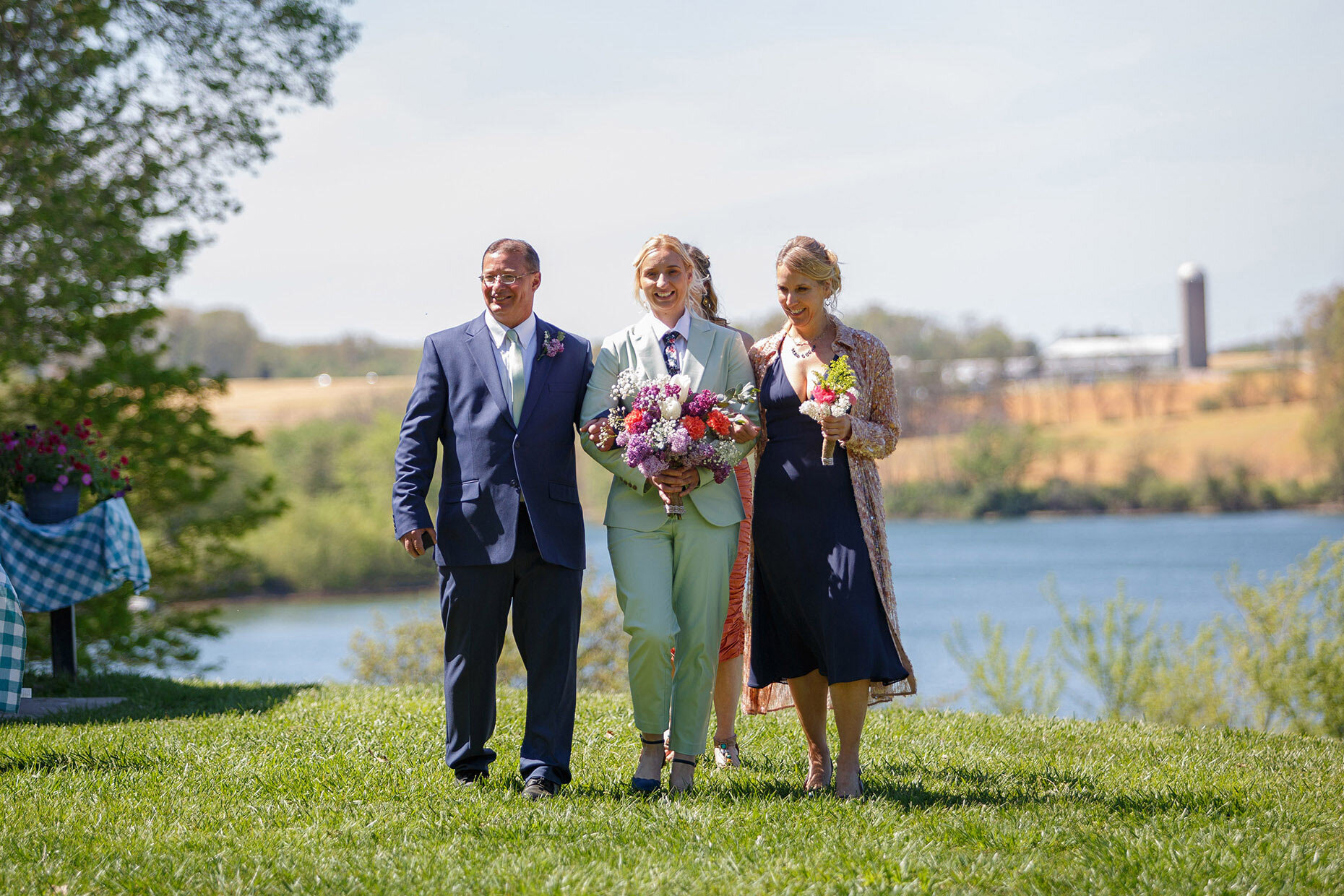 Walking down the aisle with mom &amp; dad