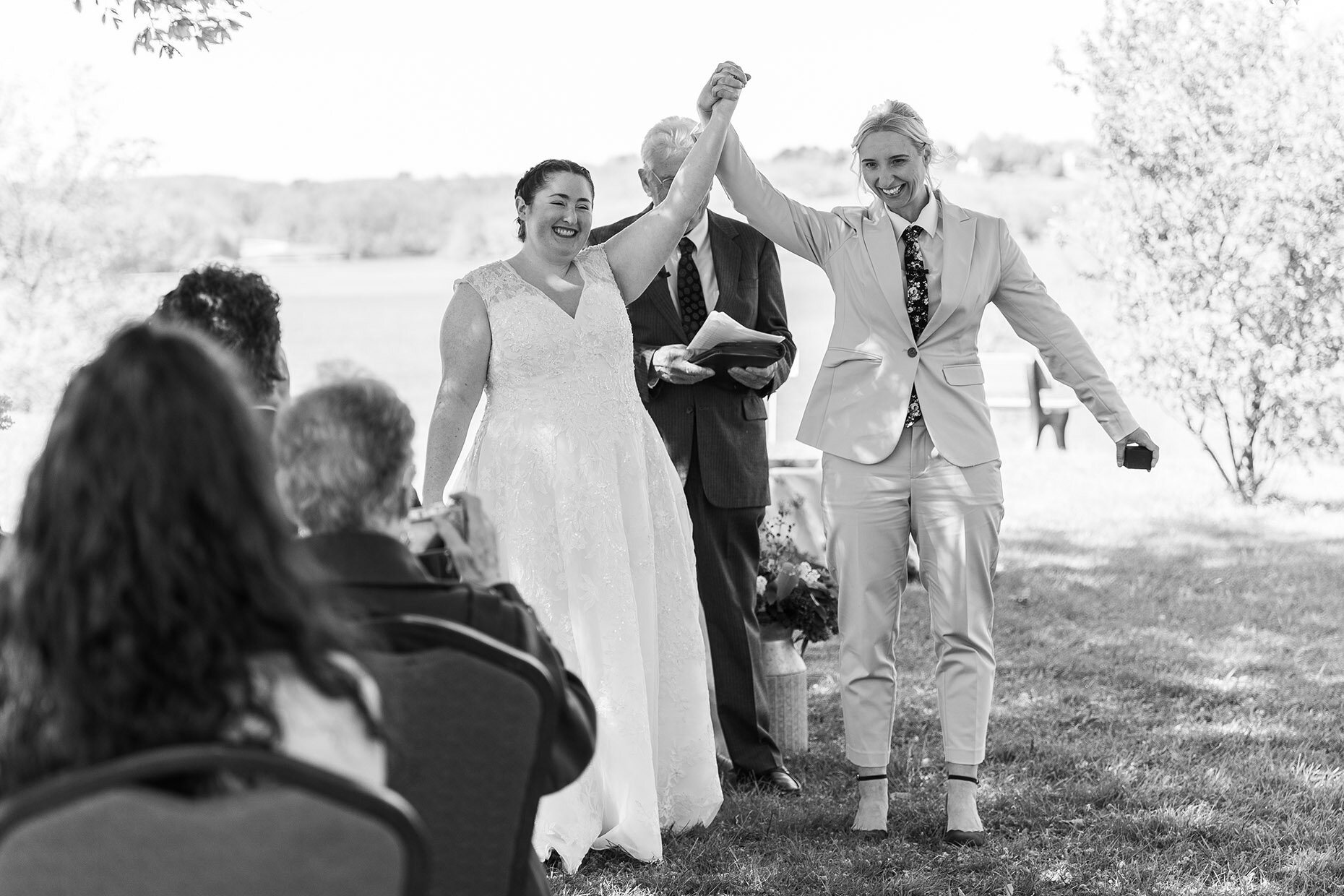 Recessional in black and white
