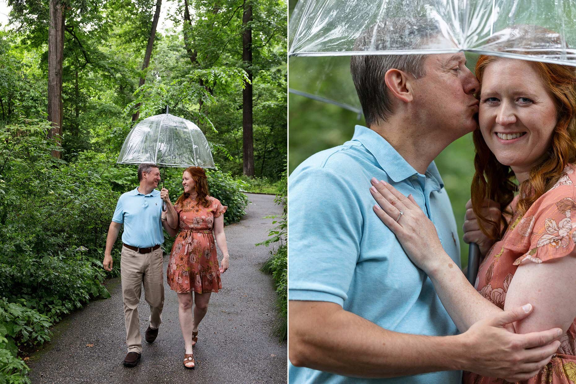 Rainy Day Engagement Session at Longwood Gardens Kennett Square, PA