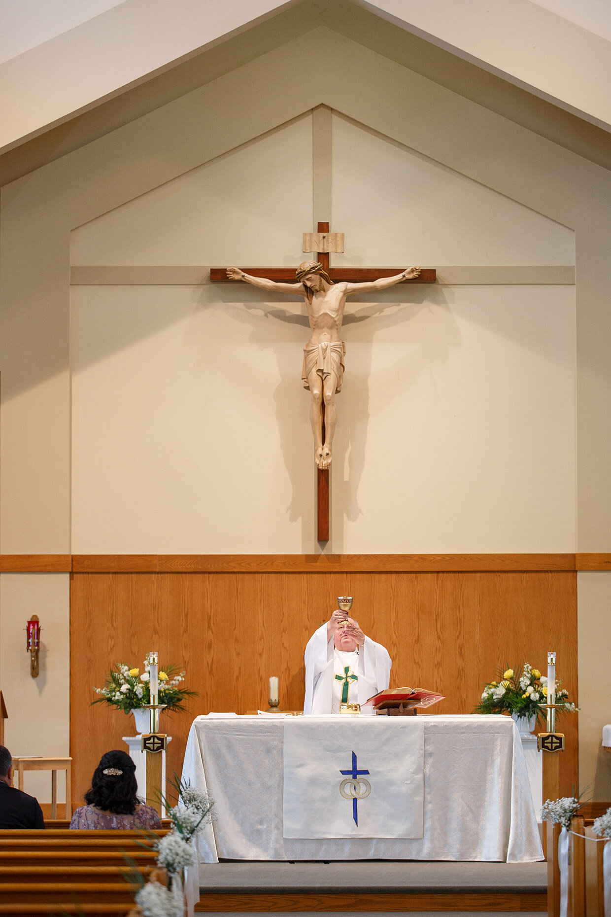 Holy Communion at Catholic wedding