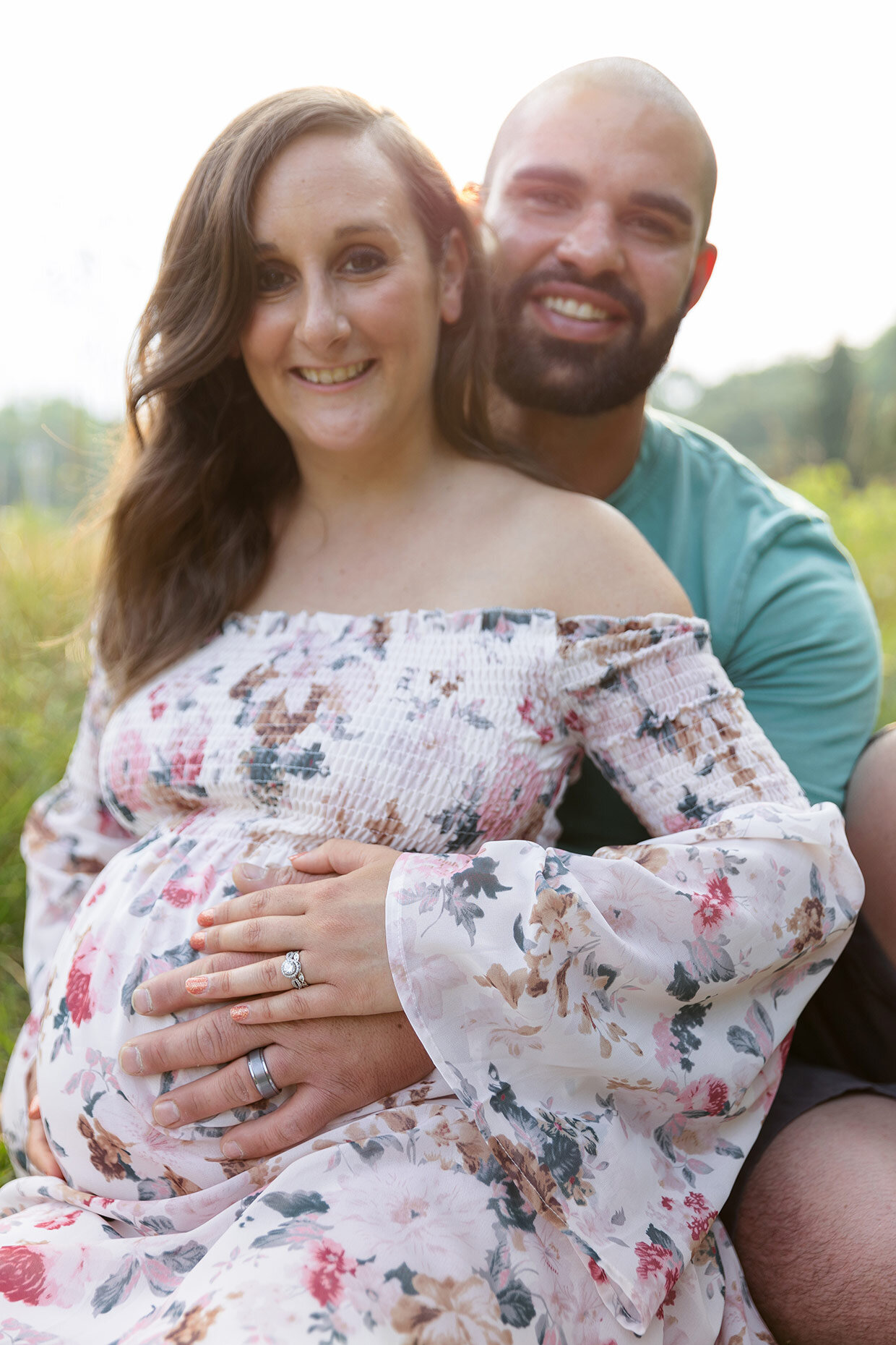 Baby Belly at Maternity session Golden Hour