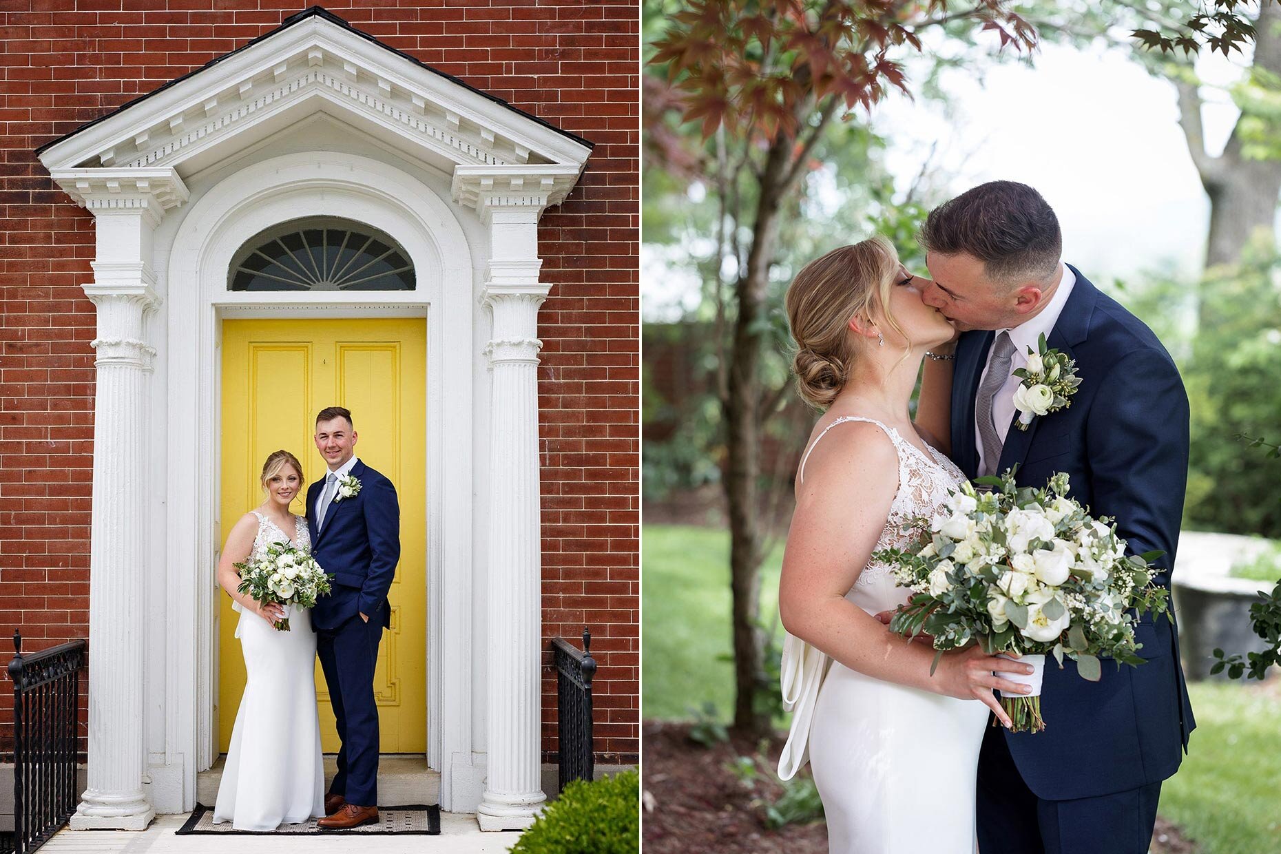 Bride &amp; Groom Couple Photos Yellow Door Lily Manor Wedding Central Mifflin, PA 