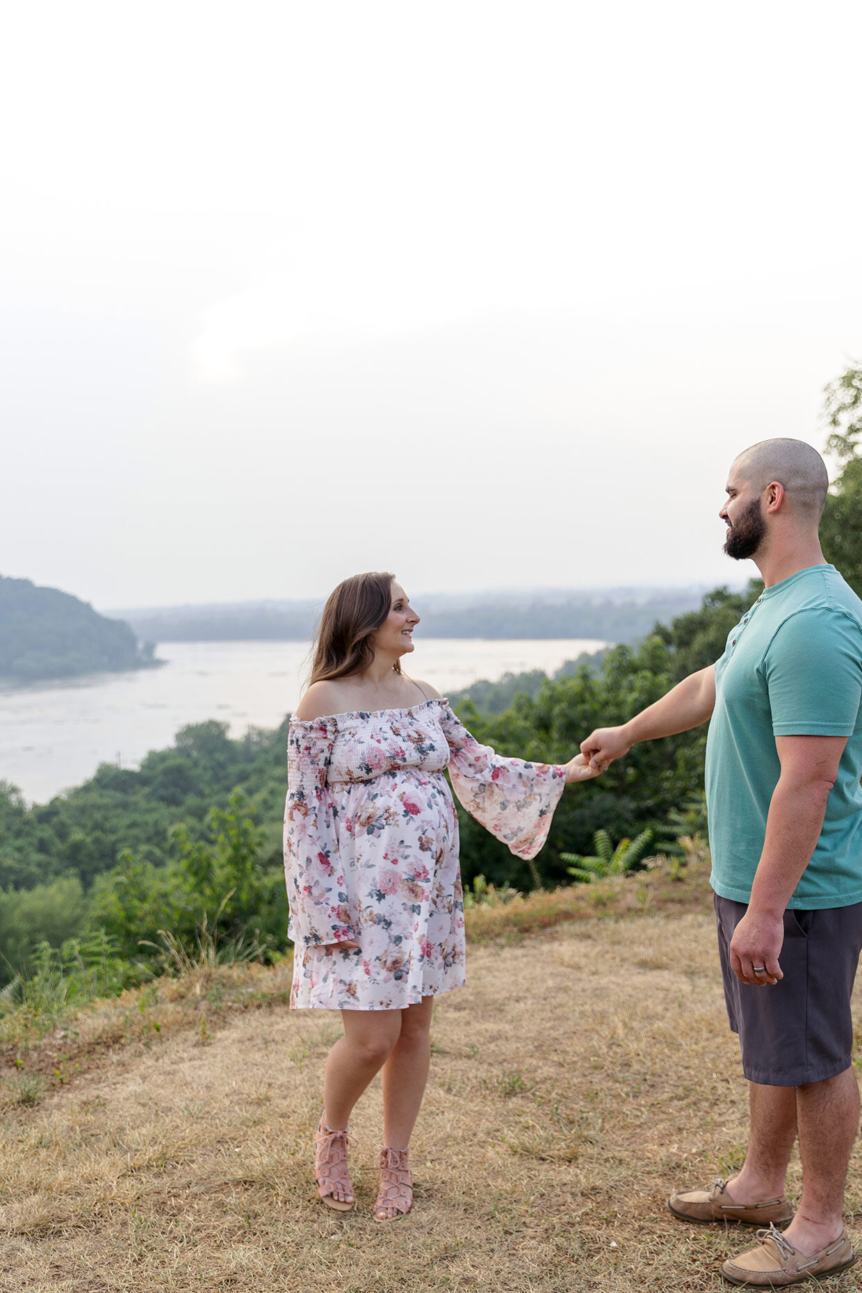 Maternity at overlook by river