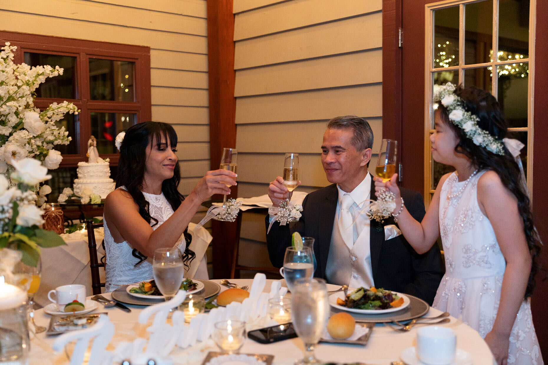 Family Toasts at intimate reception