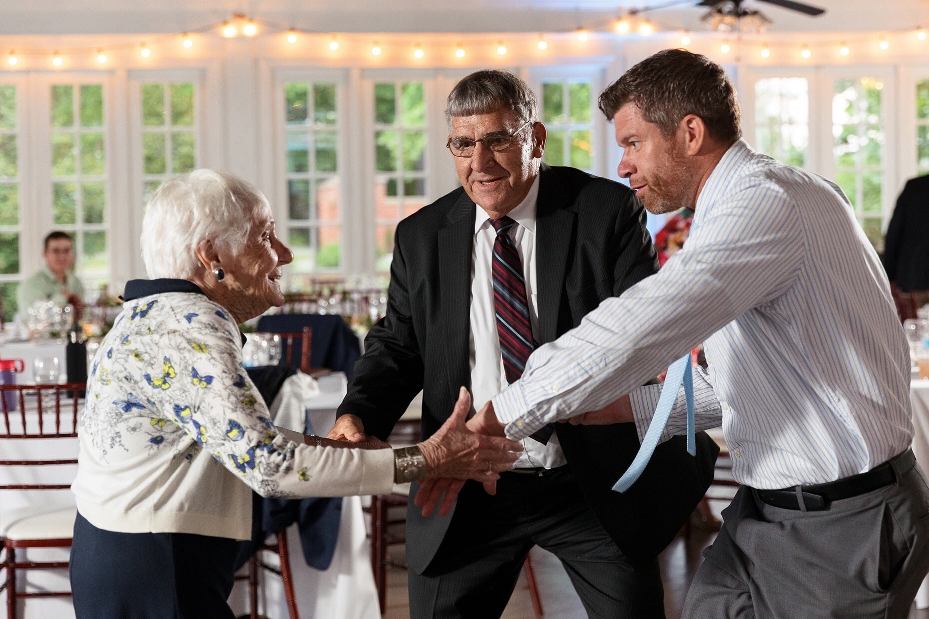 Grandmother dances at Lily Manor Wedding Central Mifflin, PA 
