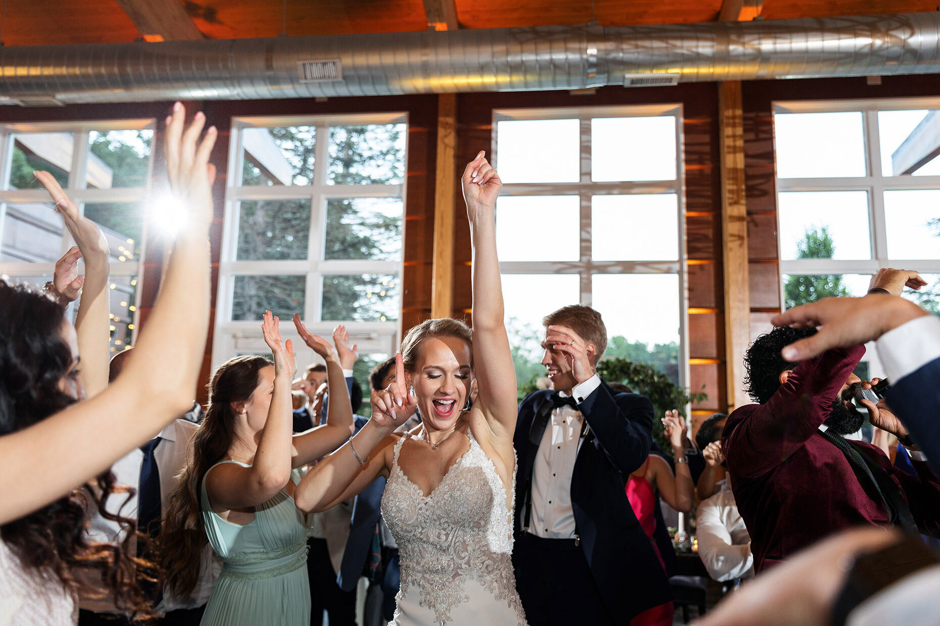 Bride dances at reception