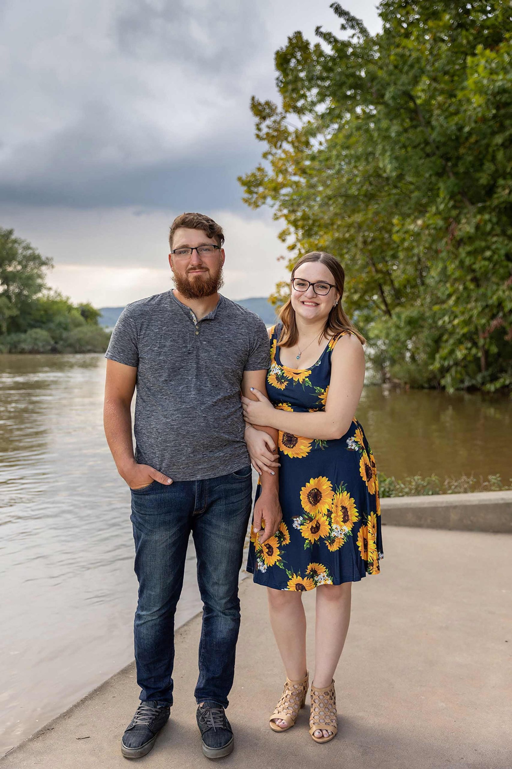 Engagement Photos as shore of Susquehanna River