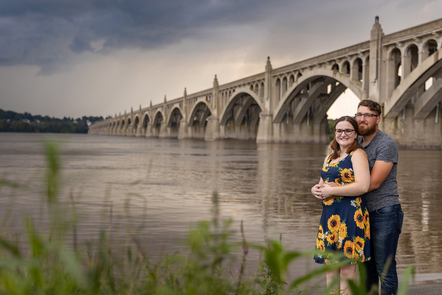 Engagement Photos at Columbia Wrightsville Bridge