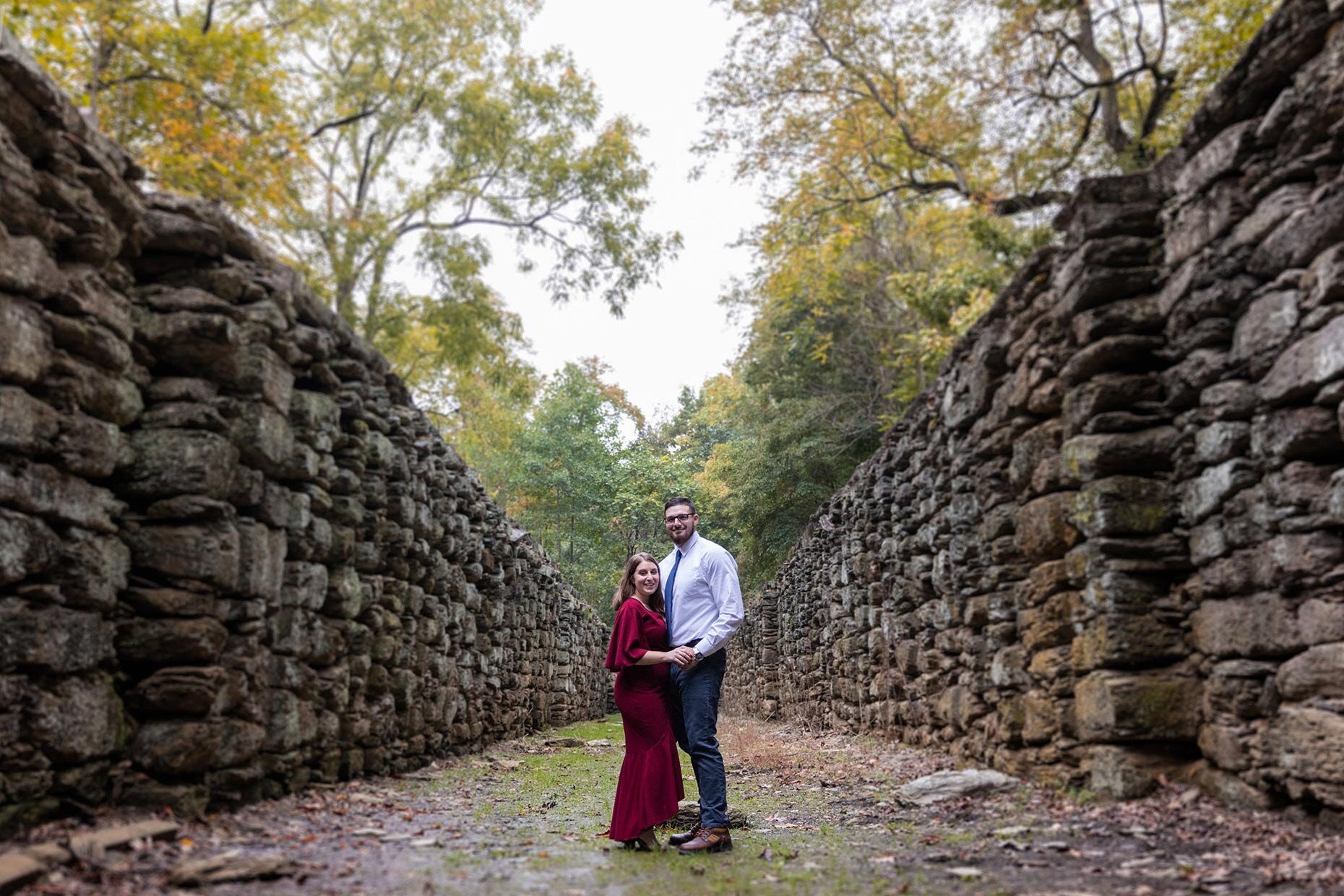Lock 12 Canal rock wall engagement photos