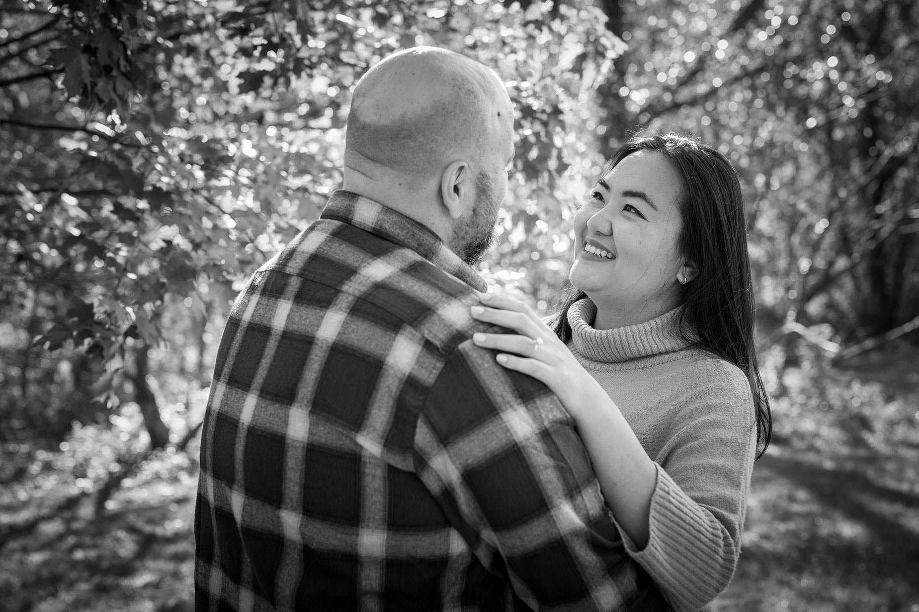 Engagement photos at Cylburn Arboretum
