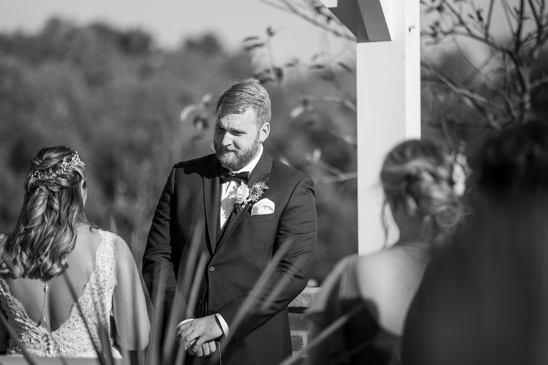 Groom's reaction to Bride Reading Vows