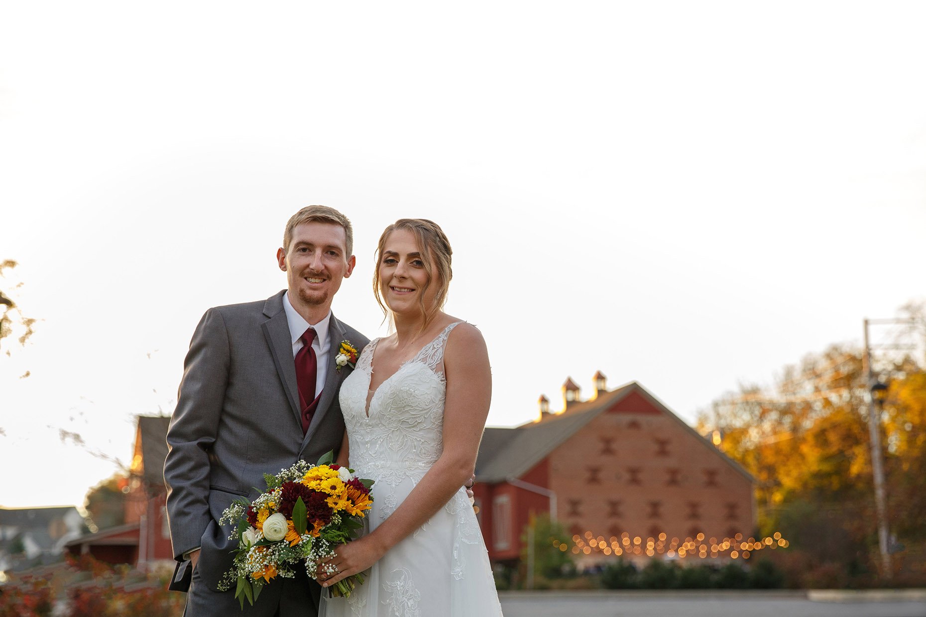 Couple in front of Brick Gables