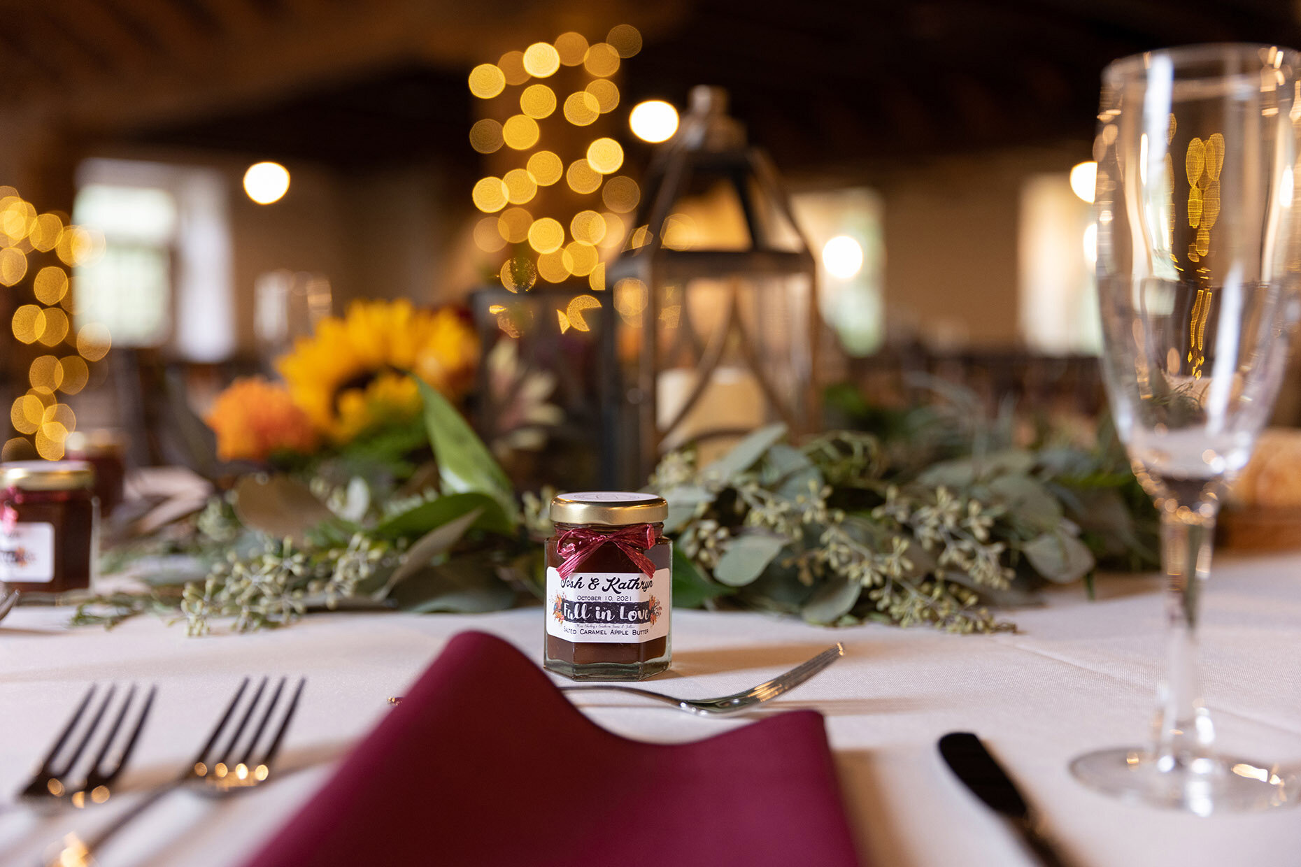 Jelly Favors at Fall Wedding