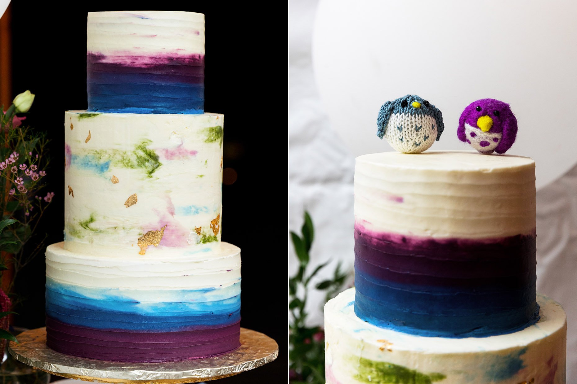 Watercolor Wedding Cake 